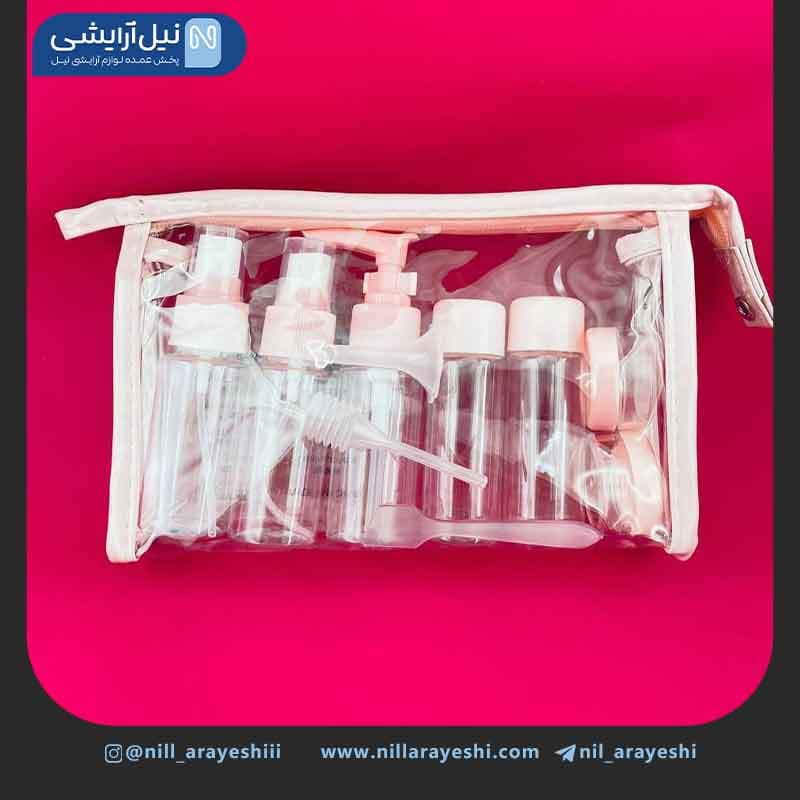 ست مسافرتی ده تیکه کیف طلقی زیپی