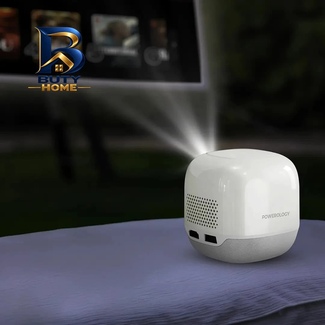 مینی ویدئو پروژکتور ۴k پاورولوجی مدل MINI BEAM PWMPM۲WH اصل — تصویر ۲