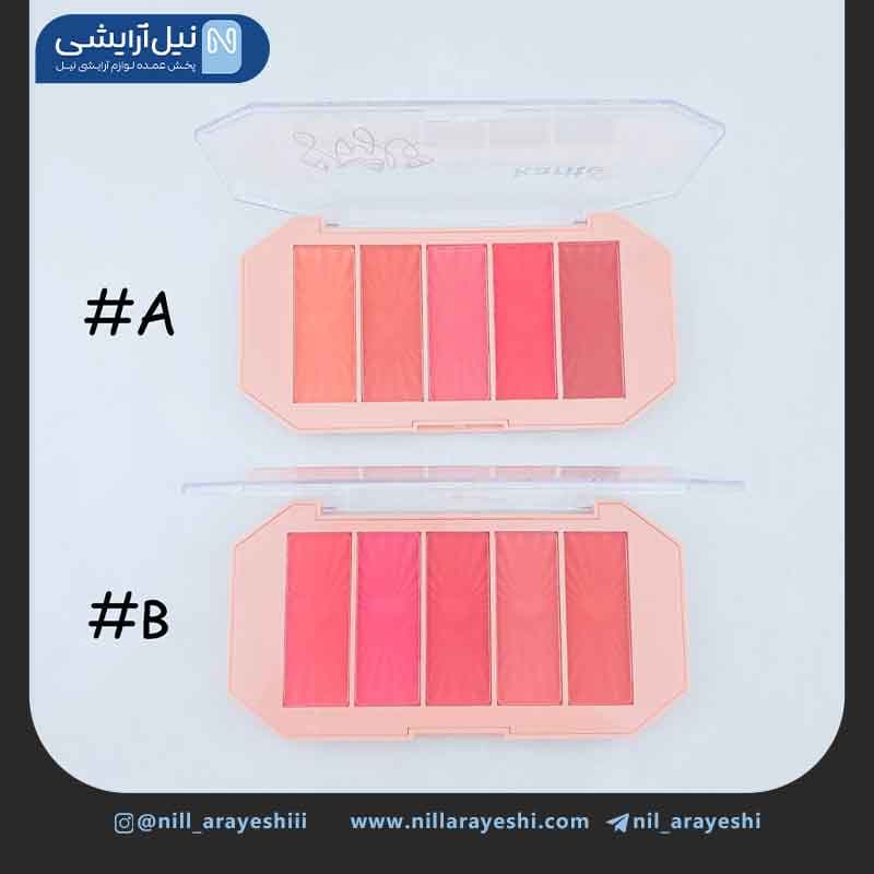 پالت رژگونه پنج رنگ کاریته کد 47 – 83165 — تصویر ۳
