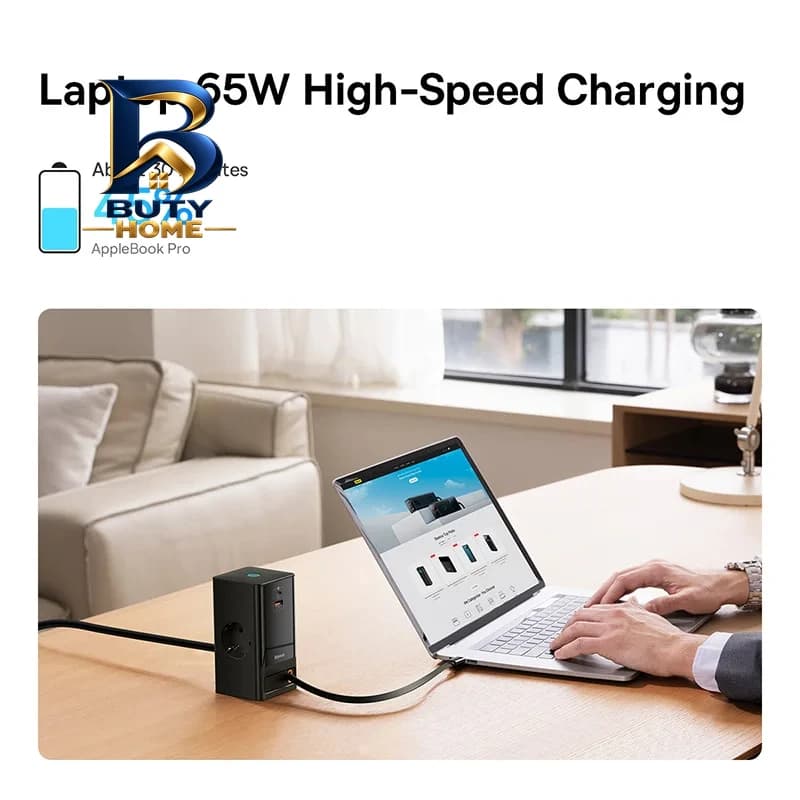 چندراهی برق بیسوس مدل B-PS۳۰۱ ۶۵W اصل — تصویر ۶