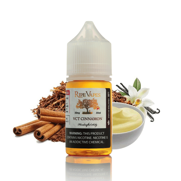 سالت نیکوتین وی سی تی سینامون تنباکو دارچین رایپ ویپز | RIPE VAPES VCT CINNAMON SaltNic