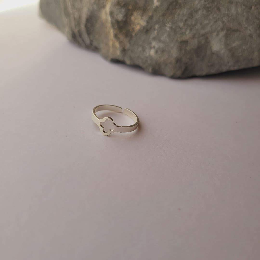 بند انگشتی استیل طرح ونکلیف Van Cleef & Arpels — تصویر ۴