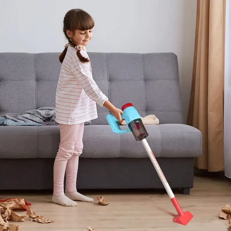 جاروبرقی اسباب بازی مدل Vacuum Cleaner موزیکال چراغدار کد HJ609 — تصویر ۵