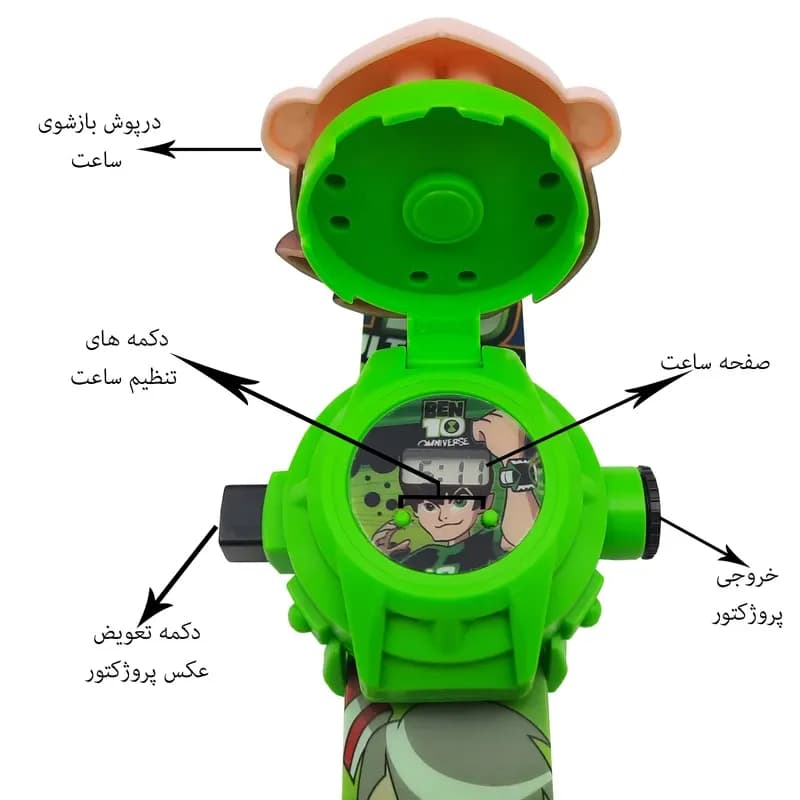 ساعت اسباب بازی مدل اسب بن تن کد 8527 — تصویر ۴