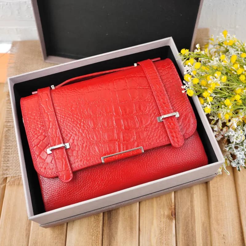 کیف دوشی دستی زنانه چرم 18-80 — تصویر ۲