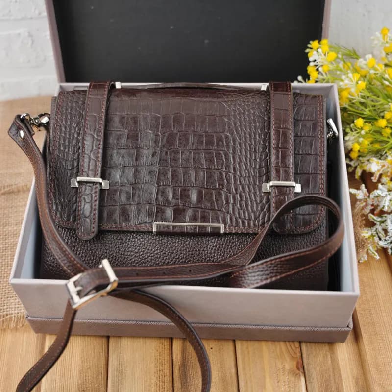 کیف دوشی دستی زنانه چرم 18-80 — تصویر ۵