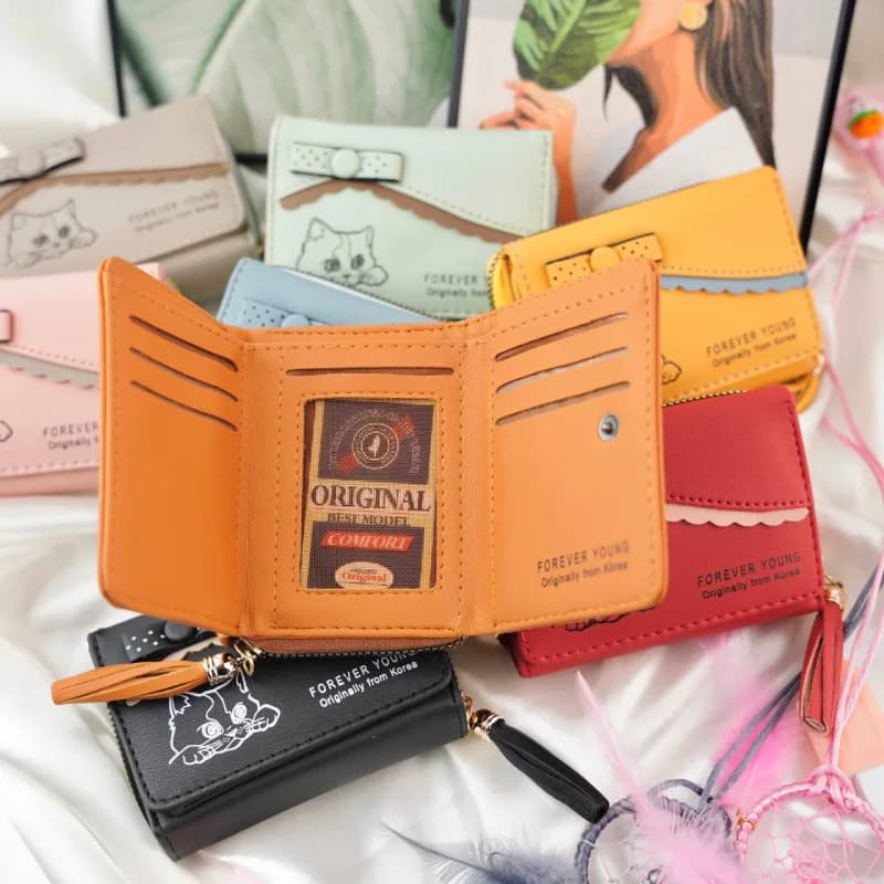 کیف پول پشت جاکارت فانتزی طرح گربه 21-181 — تصویر ۳