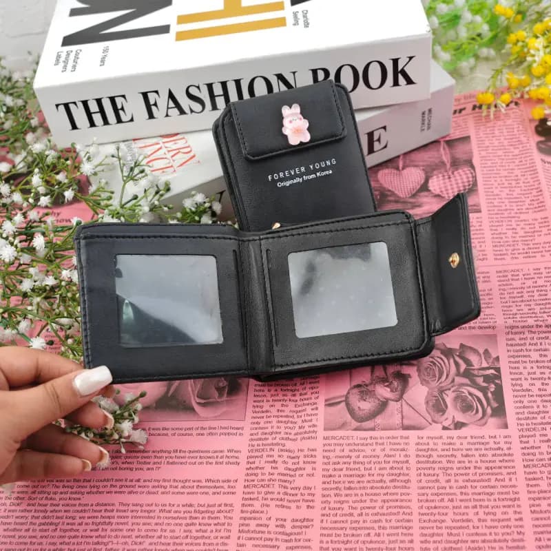 کیف پول پشت جاکارت ایستاده مشکی 298-28 — تصویر ۳
