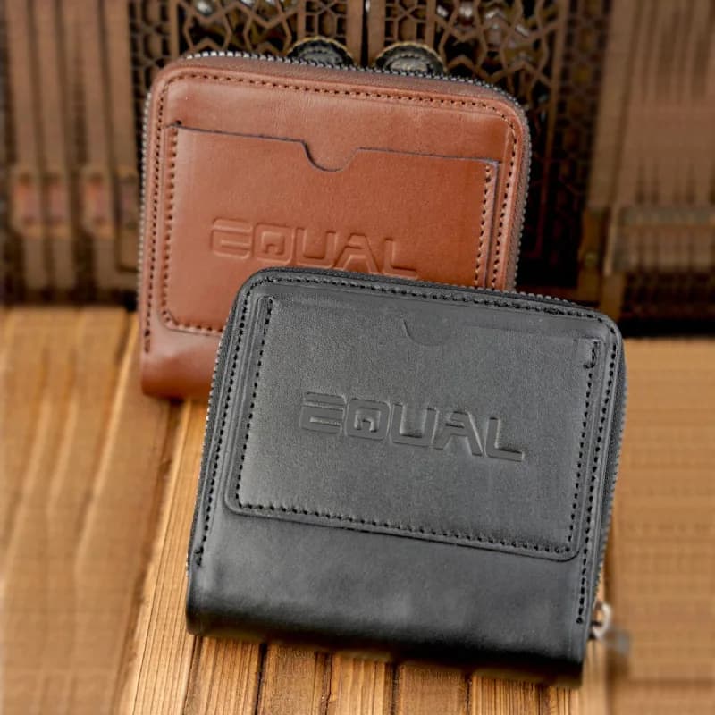 کیف پول کتابی دور زیپ مترویی چرم 19-30 — تصویر ۲