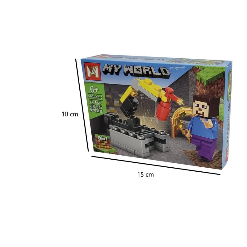 ساختنی مینگ جی مدل ماینکرافت طرح Minecraft Steve کد MG810-2 — تصویر ۲