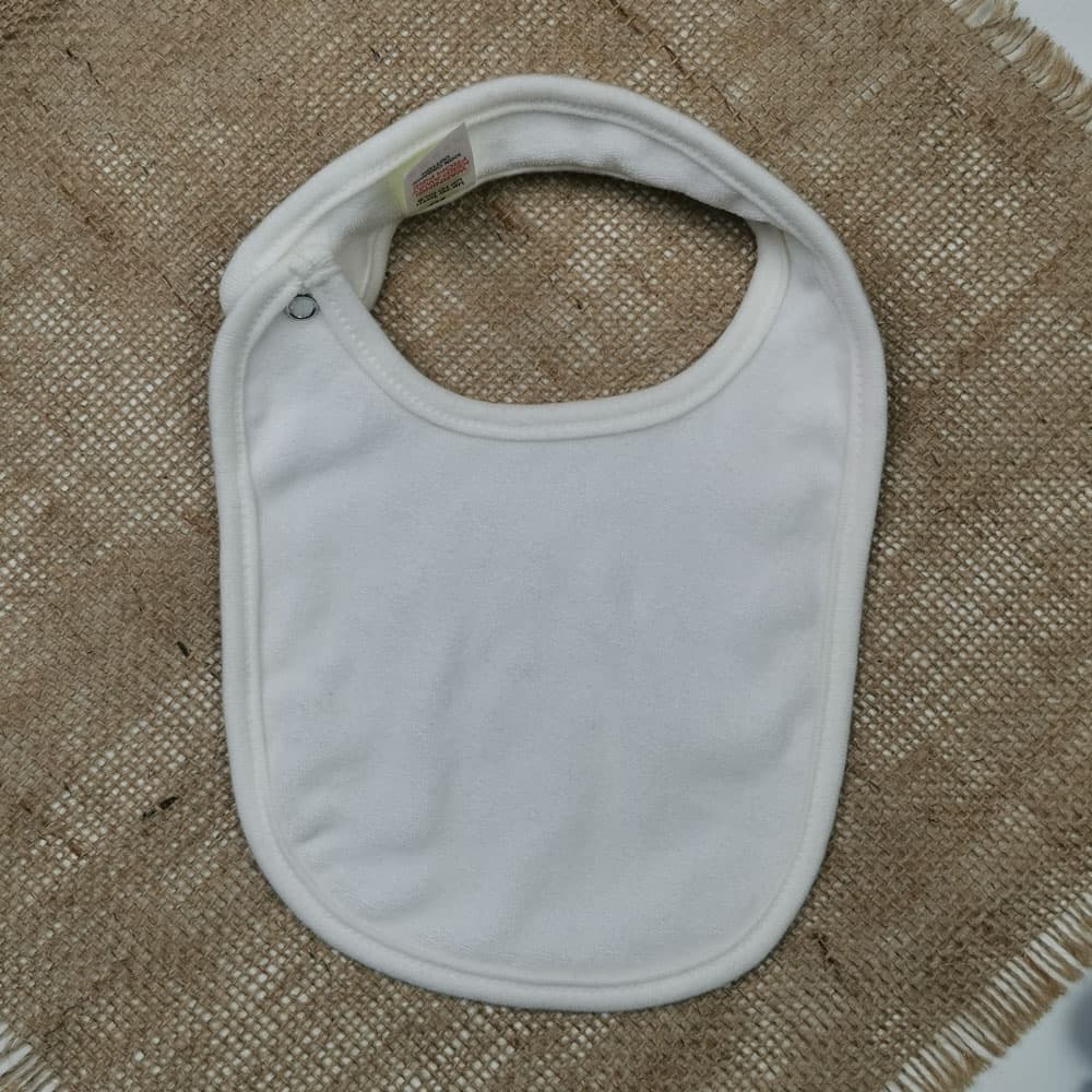 پیشبند نوزادی برند Tu طرح ستاره نوشته دار پشت حوله ای سفید رنگ – 0-6 ماه — تصویر ۵