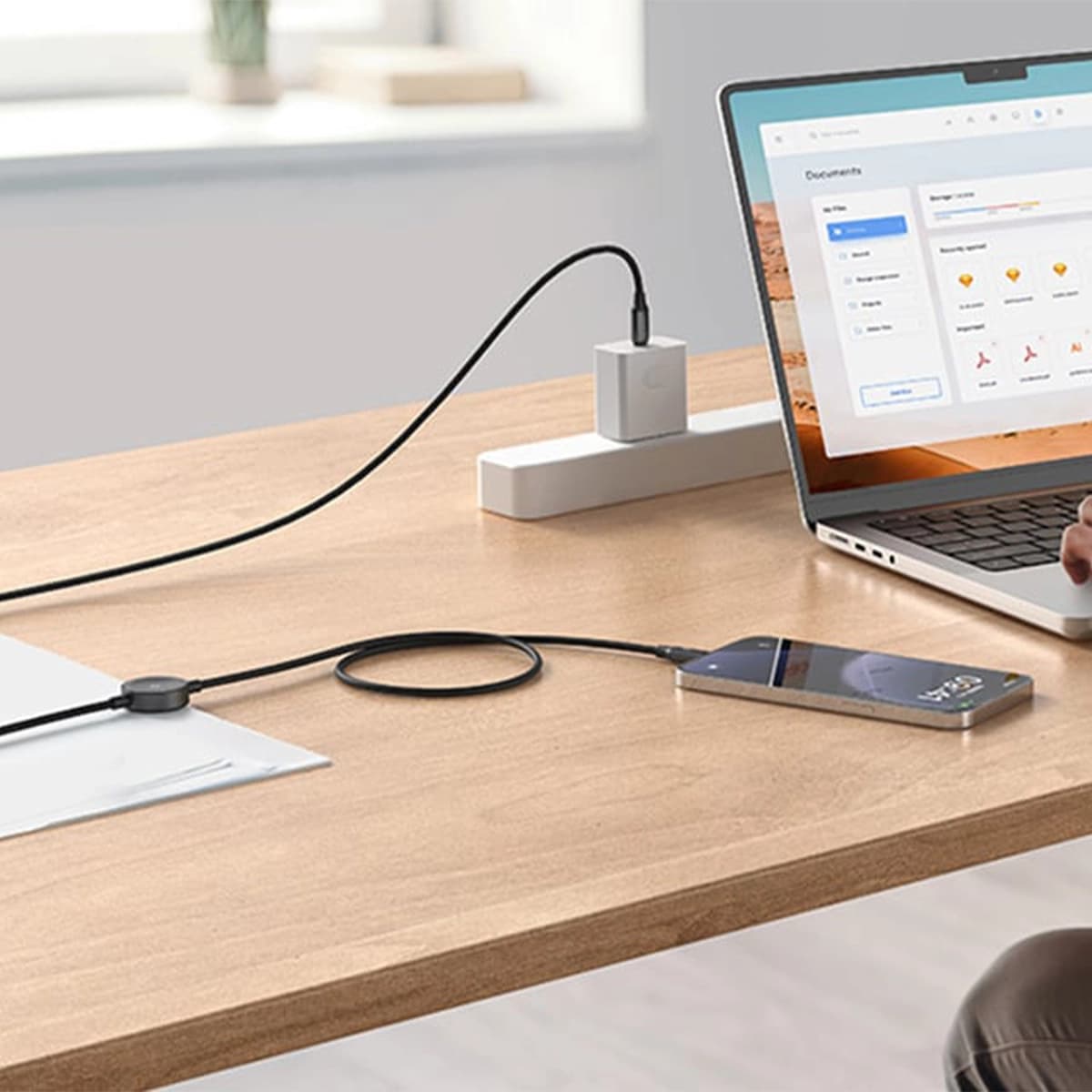 کابل شارژ تایپ سی به لایتنینگ و شارژر اپل واچ مک دودو Mcdodo CA-5680 توان 36 وات طول 1.5 متر — تصویر ۵