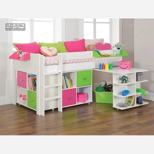 تخت خواب دوطبقه ای کودک ونوجوان F40079 مبلمان فرنا مدل 1141172