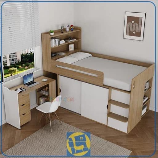 تخت خواب یک نفره چند منظوره F50016 مبلمان فرنا مدل 1141128