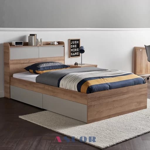 تخت 120 در 200 mdf دو درب با کفه مبلمان فرنا مدل 1141040