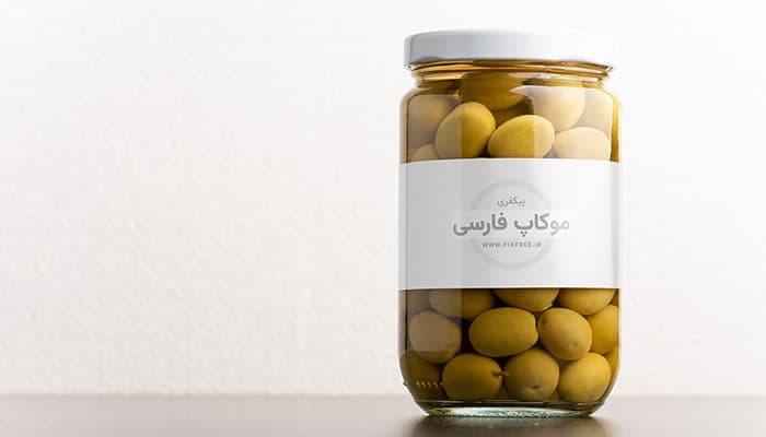 فایل لایه باز موکاپ فارسی شیشه زیتون