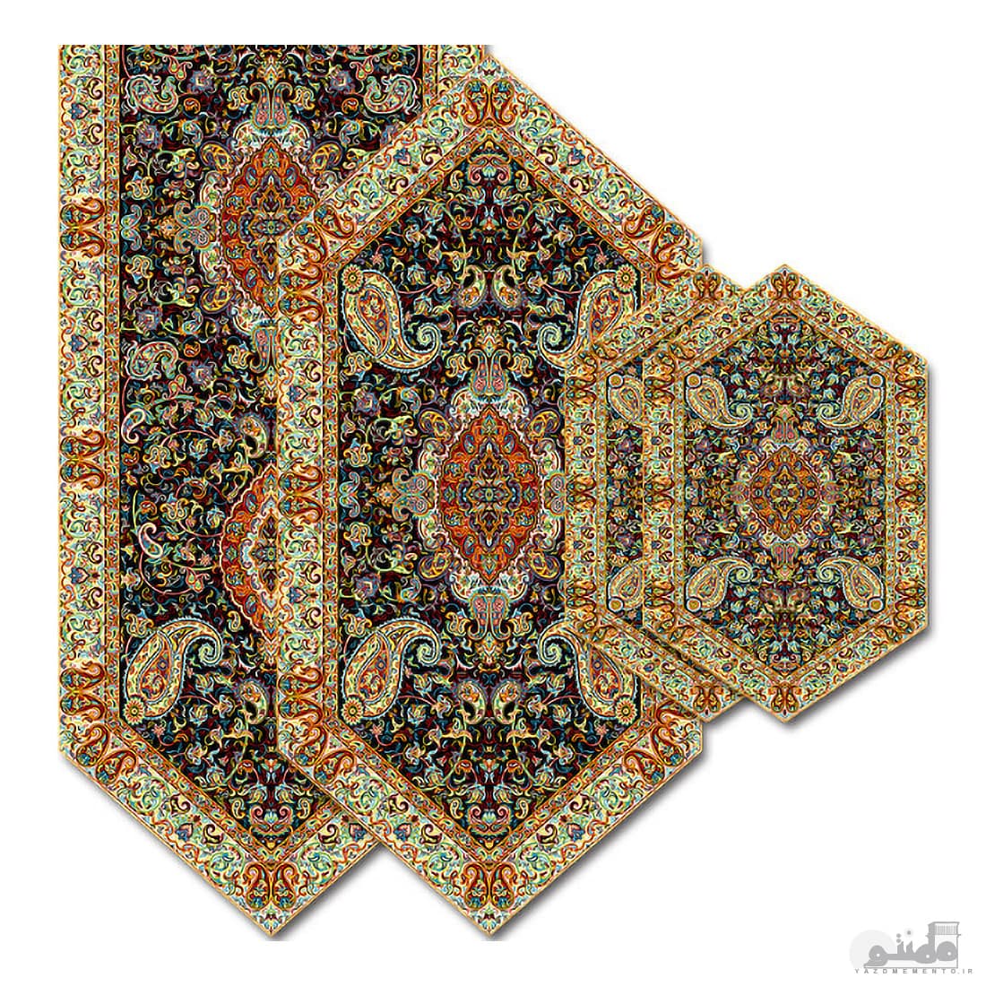 سرویس کامل رومیزی ترمه طرح سالار کد 710