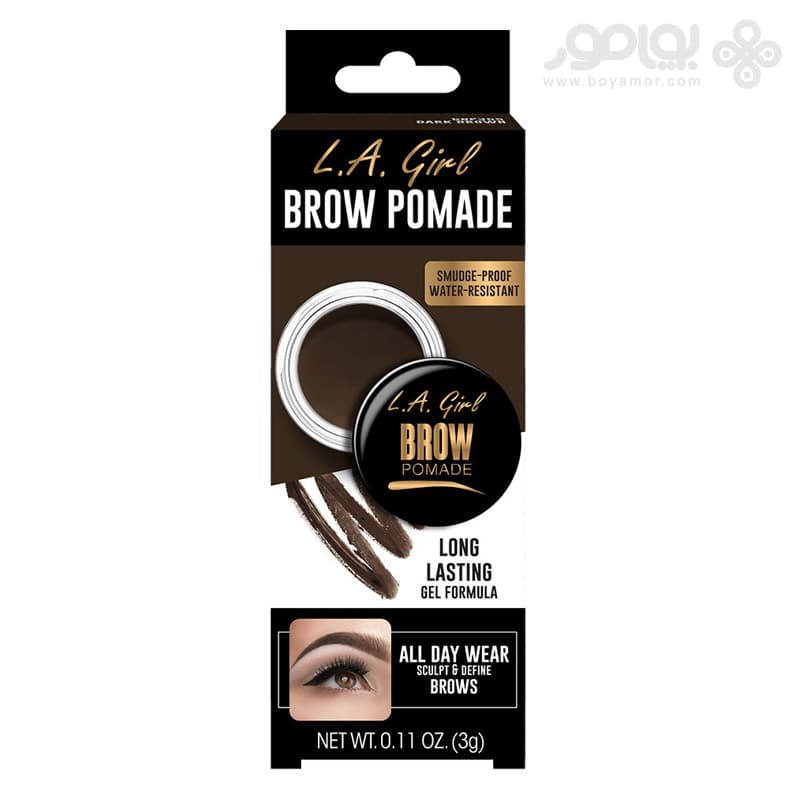 پماد ابروی ال ای گرل رنگ Dark Brown وزن 3 گرم