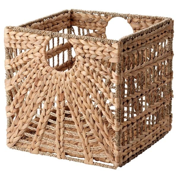 جعبه ذخیره آیکیا، مدل LUSTIGKURRE، حصیری، 32x33x32 سانتی متر