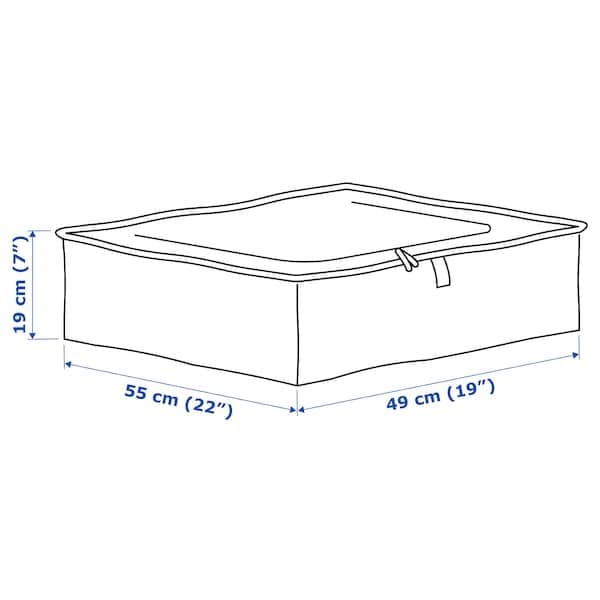 کیف ذخیره سازی ایکیا مدل PARKLA، سفید، 55x49x19 سانتی متر — تصویر ۴