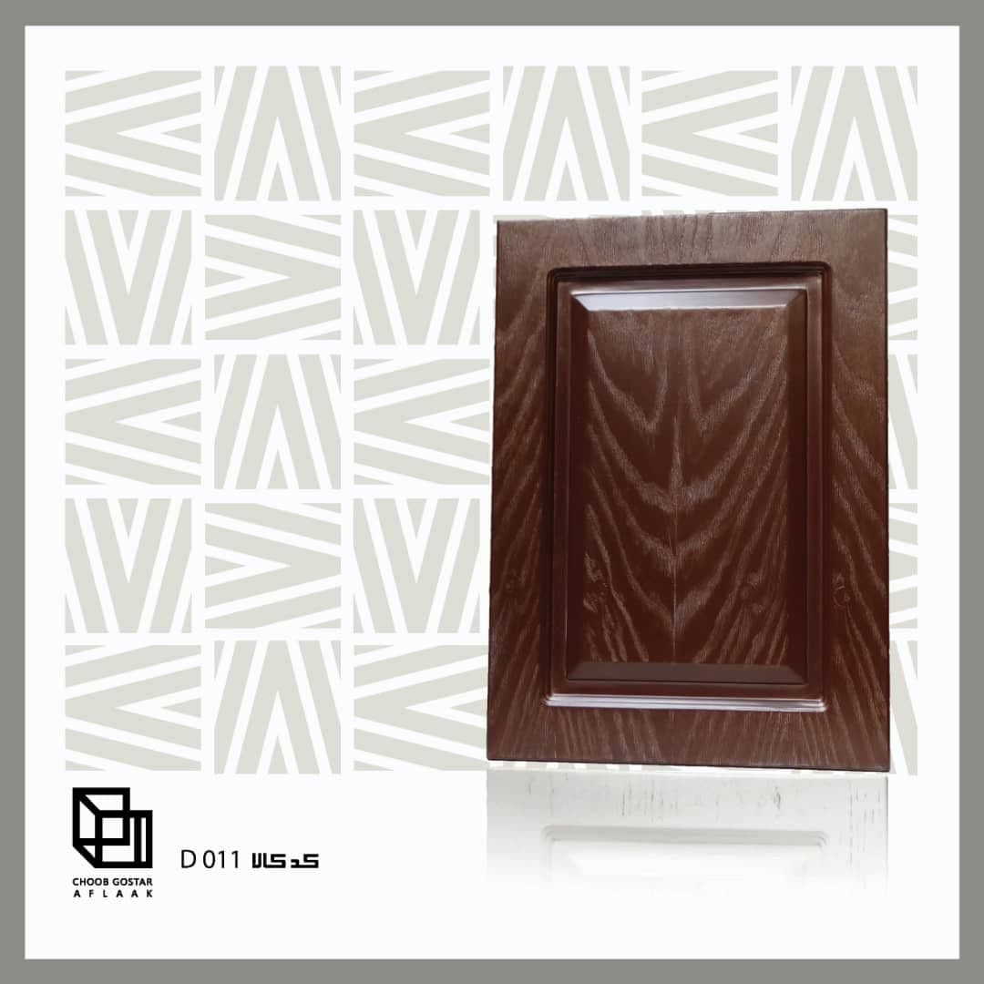 در کابینتی MDF روکش ممبران تک قاب قهوه ای کلاسیک کد 011