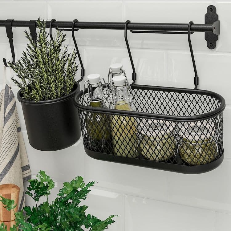 ریل آیکیا، مدل HULTARP، مشکی، 80 سانتی متر — تصویر ۲