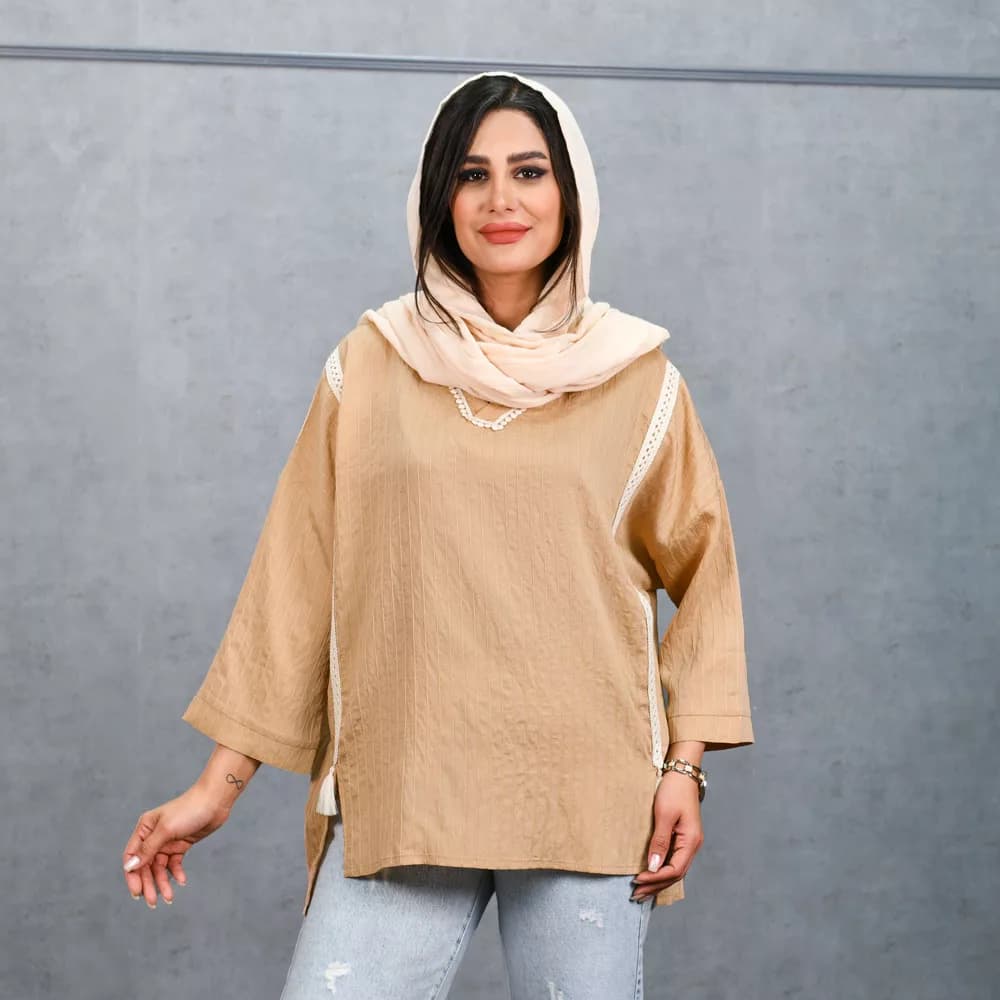 مانتو دخترانه خامه دوزی کد 25420 — تصویر ۶