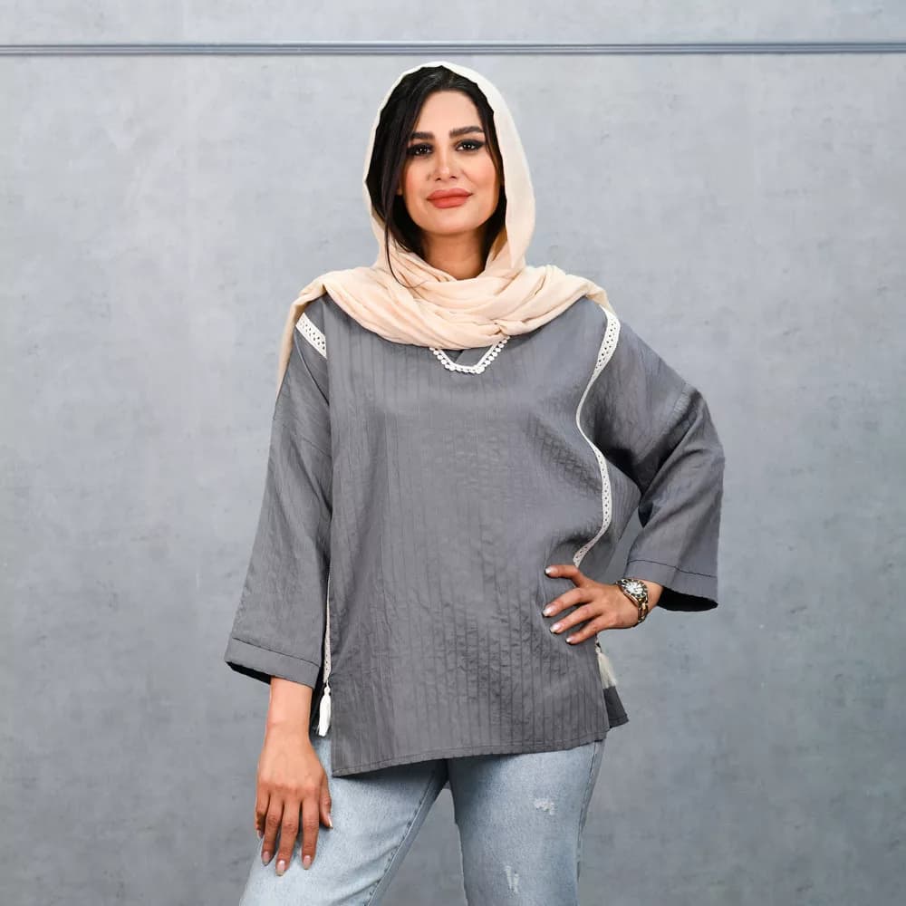 مانتو دخترانه خامه دوزی کد 25420 — تصویر ۸