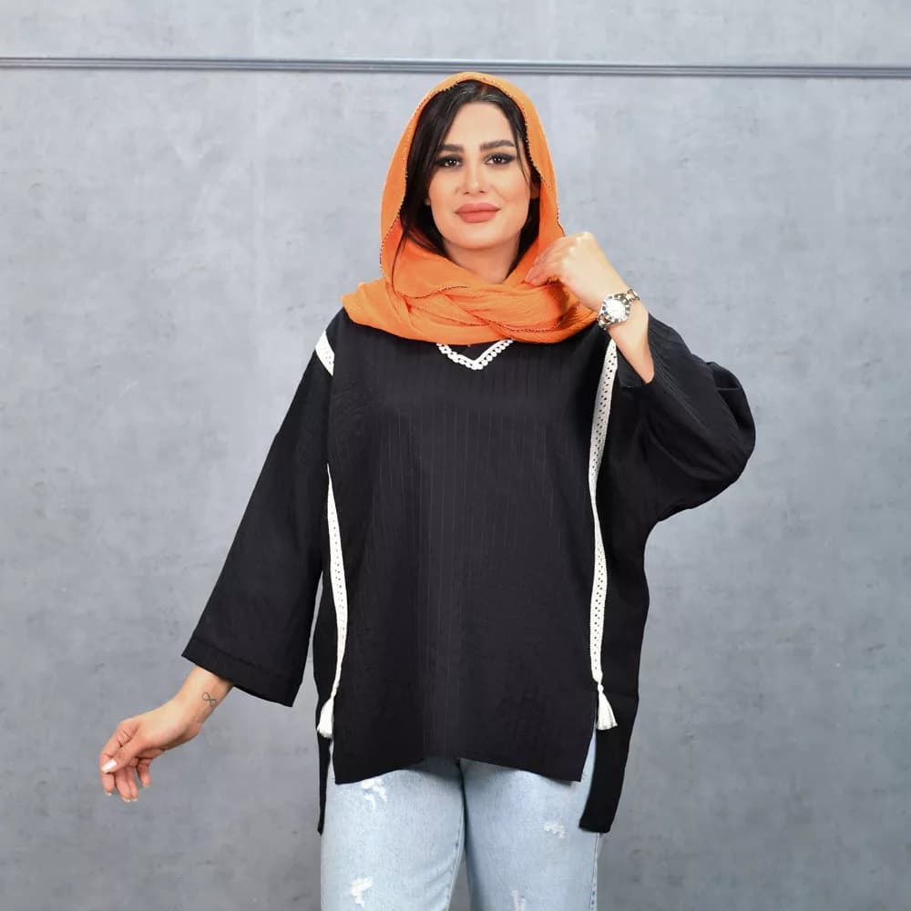 مانتو دخترانه خامه دوزی کد 25420 — تصویر ۷