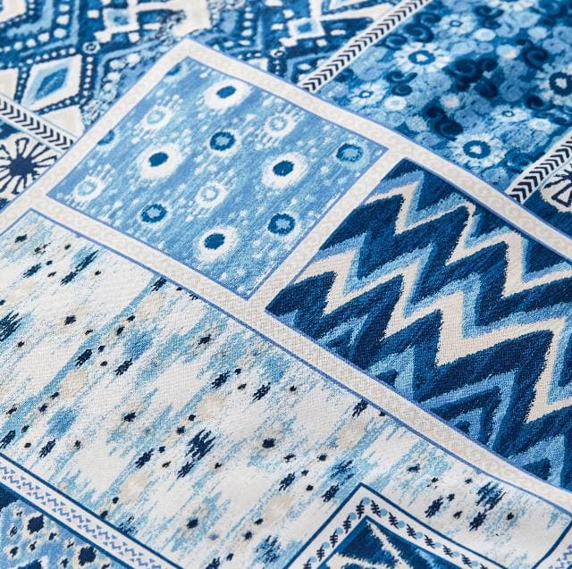 ست روتختی دونفره کاراجاهوم مدل Pietra رنگ آبی — تصویر ۲