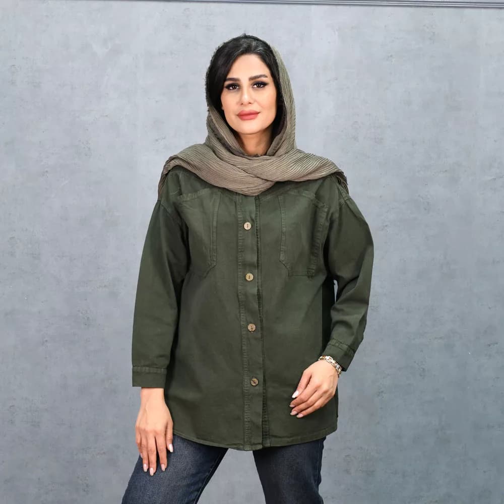 مانتو کتان دخترانه کد 25372