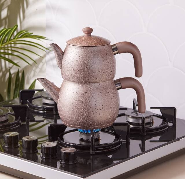 کتری قوری کاراجا مدل Bio Granit steelplus رزگلد — تصویر ۳