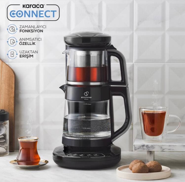 چاییساز برقی کاراجا مدل رباتیک connect robotea کروم