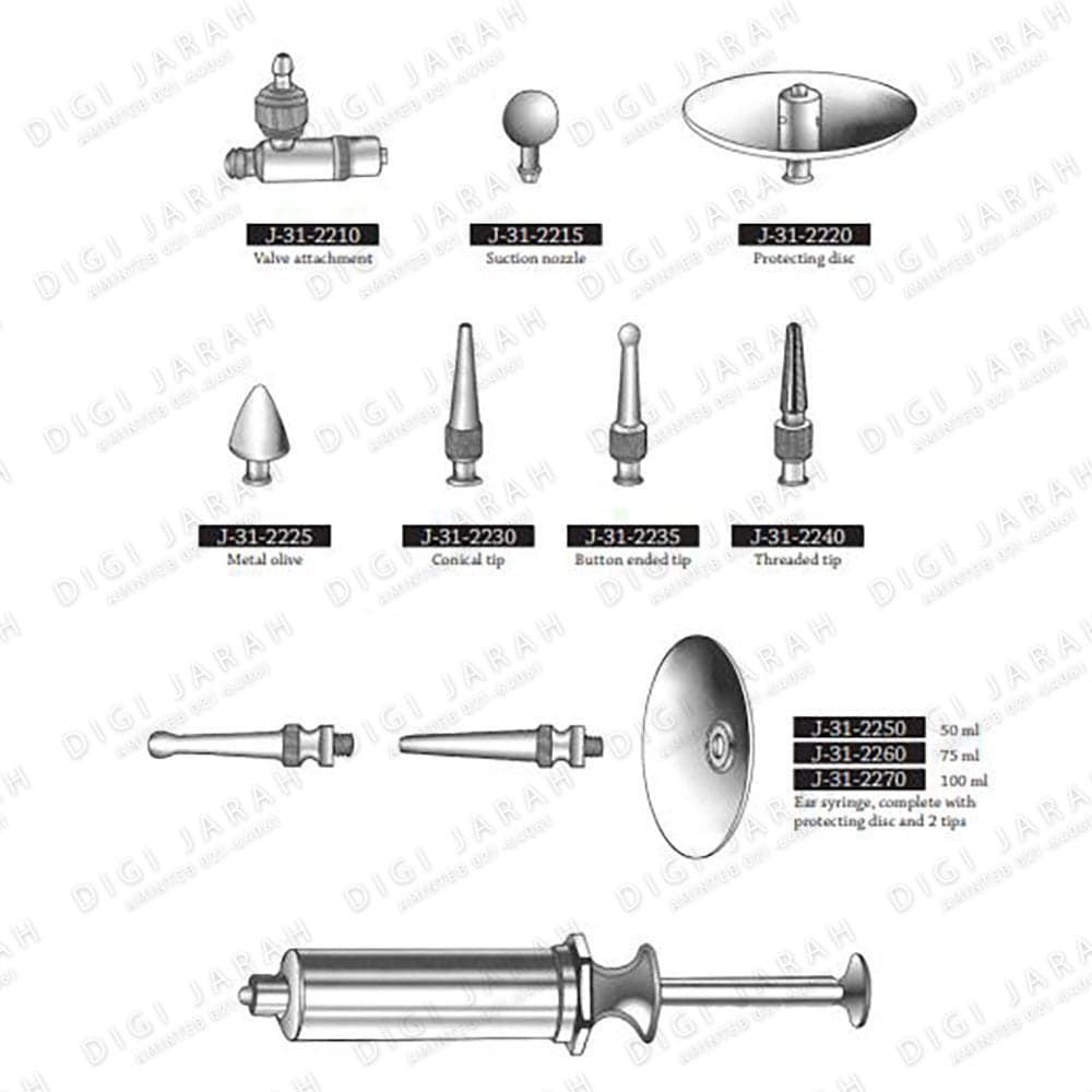 سرنگ گوش پیستونی فنری/پیستونی J-31-2250 surgicon 50cc — تصویر ۳