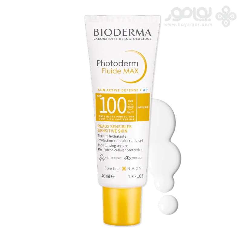 ضد آفتاب فتودرم مکس فلوئید بی رنگ بایودرما SPF100 حجم 40 میل — تصویر ۲