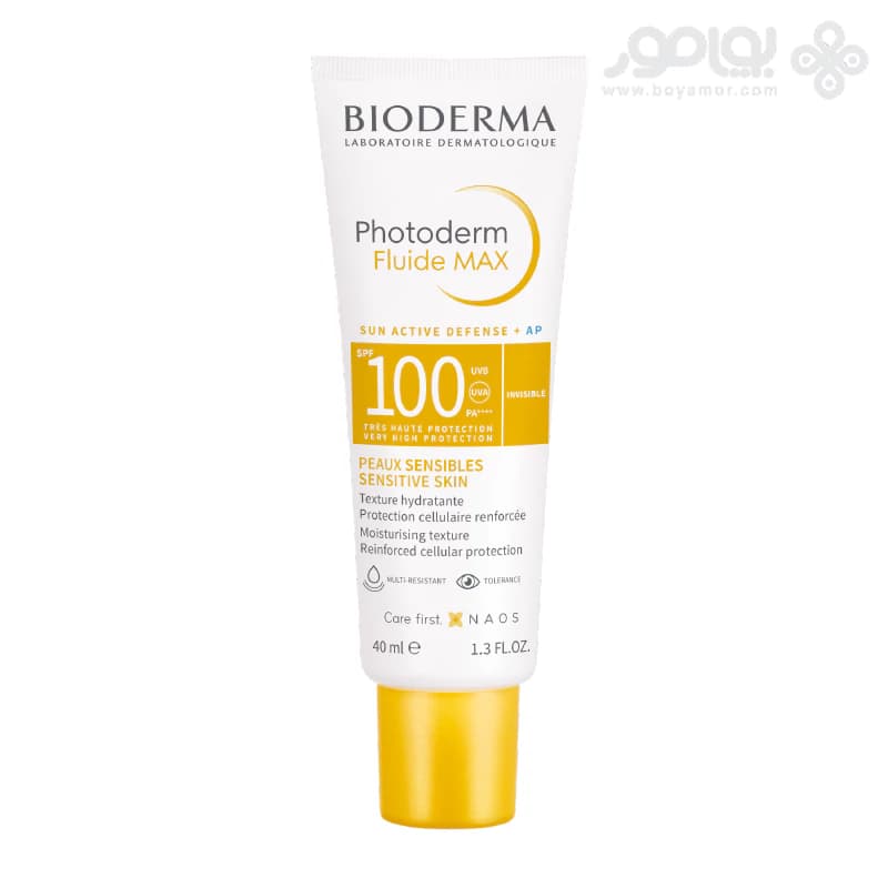 ضد آفتاب فتودرم مکس فلوئید بی رنگ بایودرما SPF100 حجم 40 میل — تصویر ۳