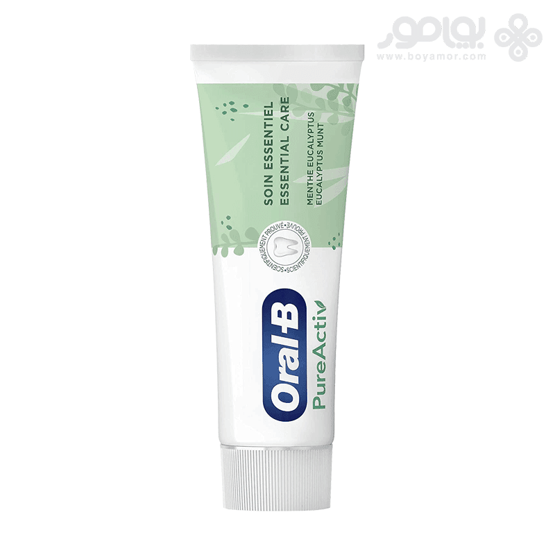خمیر دندان اورال بی مدل PURE ACTIVE با رایحه اوکالیپتوس حجم 75 میل — تصویر ۲