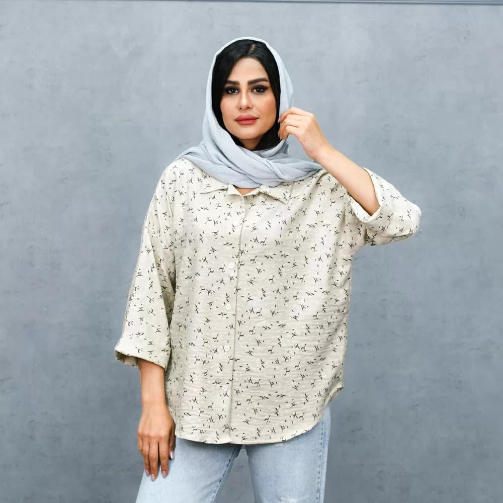 شومیز دخترانه گل گلی کد 25326 — تصویر ۷