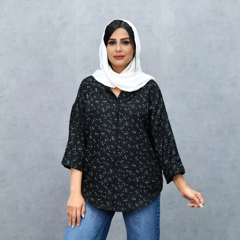 شومیز دخترانه گل گلی کد 25326 — تصویر ۳