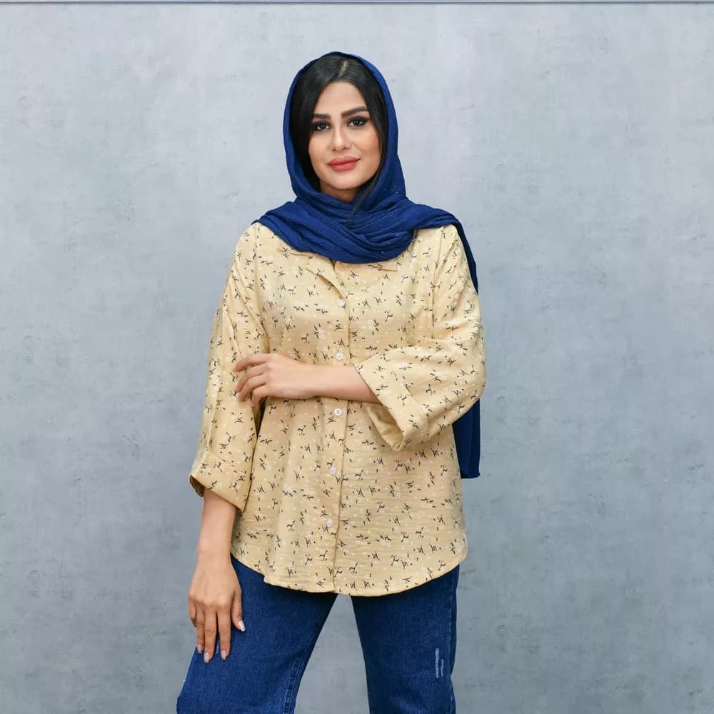 شومیز دخترانه گل گلی کد 25326 — تصویر ۶