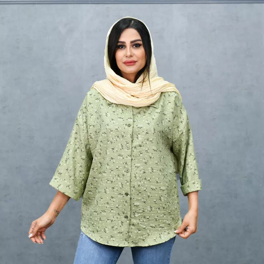 شومیز دخترانه گل گلی کد 25326