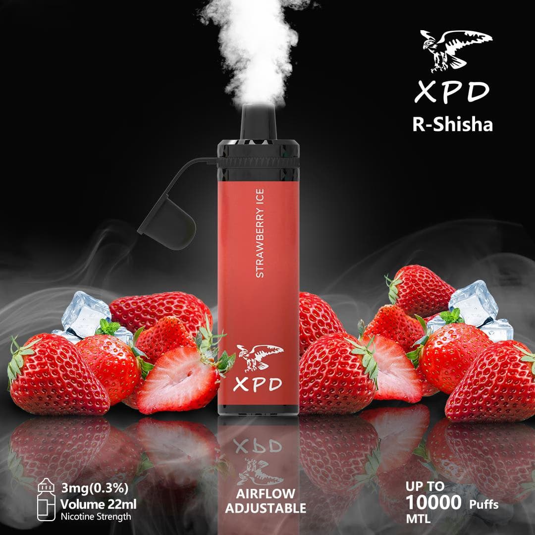 پاد یکبار مصرف 10000 پاف XPD bar توت فرنگی یخ — تصویر ۲