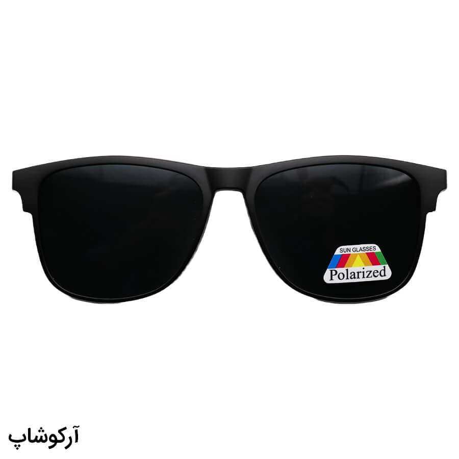 عینک طبی 4 کاوره با فریم کلاب مستر، رنگ مشکی مات، از جنس کائوچو و دسته فنری مدل TR2342 — تصویر ۳
