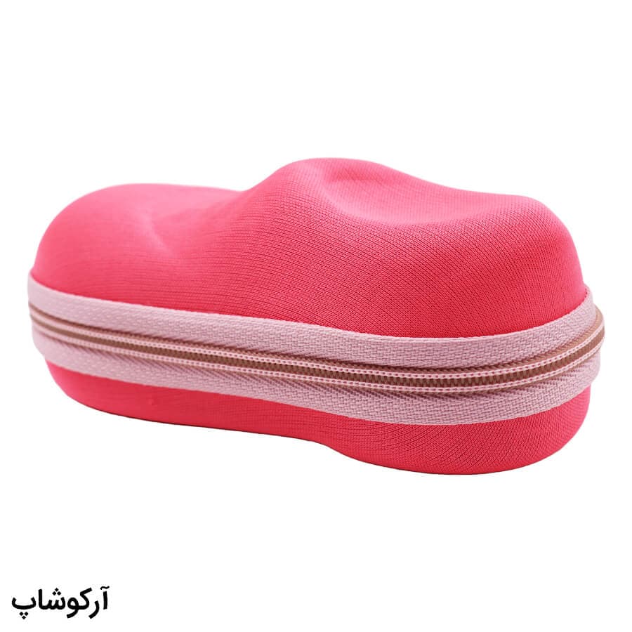 کیف عینک بچه‌گانه طرح کفش، صورتی رنگ، از جنس فوم، زیپ دار و زیپ صورتی مدل 992646