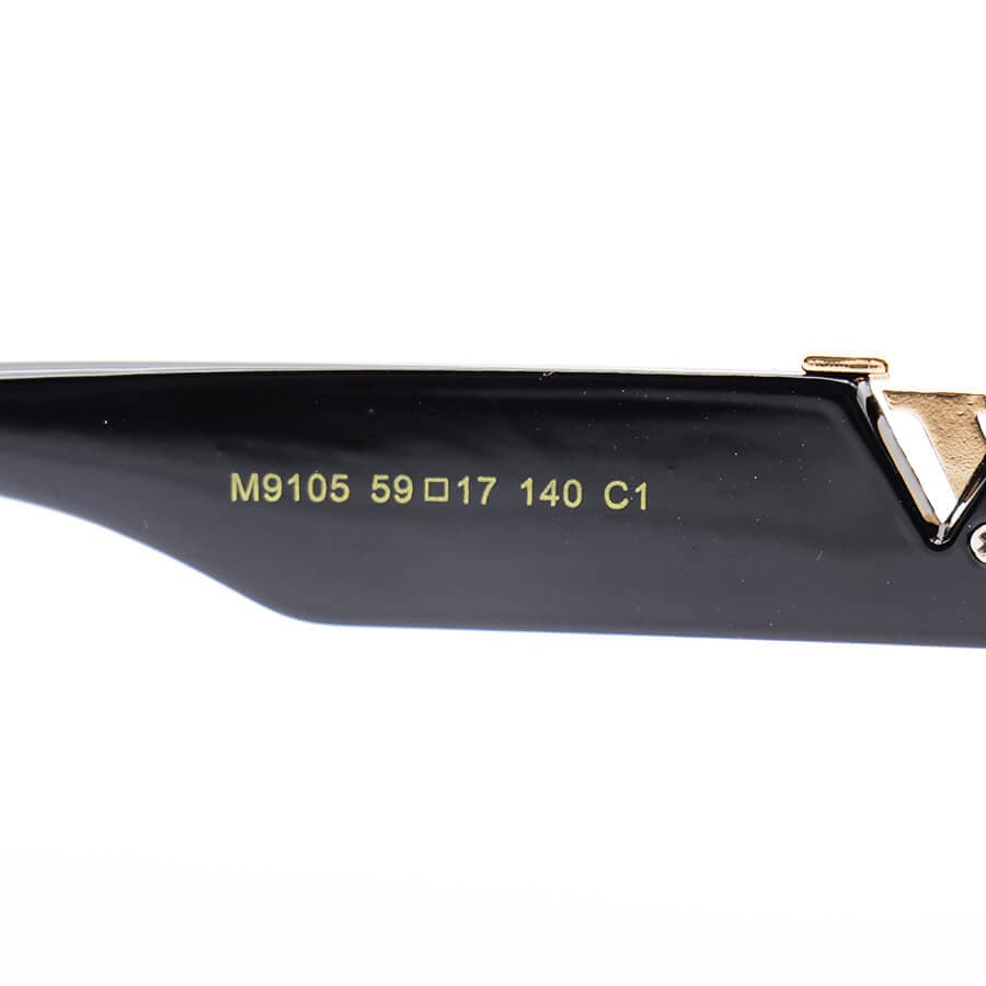 عینک آفتابی لویی ویتون با فریم مربعی شکل، مشکی رنگ و عدسی دودی تیره مدل M9105 — تصویر ۶