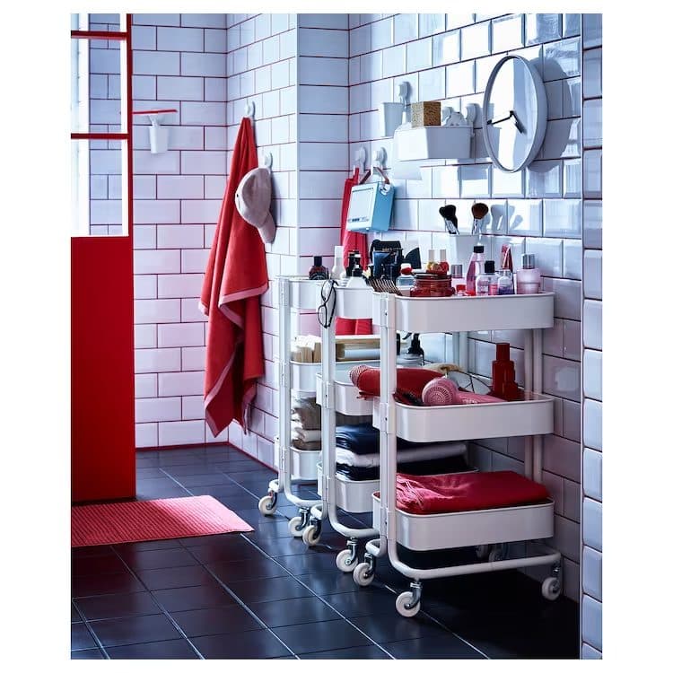 ترولی 3 طبقه سفید ایکیا IKEA-RASKOG — تصویر ۳