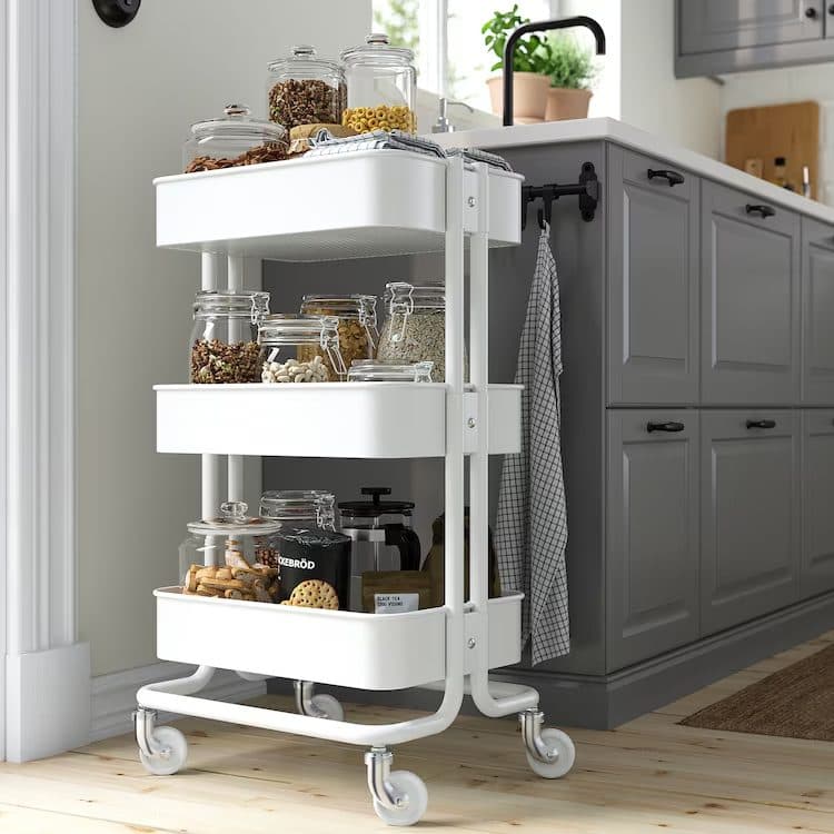 ترولی 3 طبقه سفید ایکیا IKEA-RASKOG — تصویر ۲