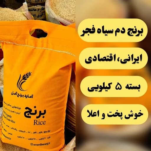 برنج فجر آمل (خوش پخت و اعلا) 5 کیلویی + تضمین کیفیت