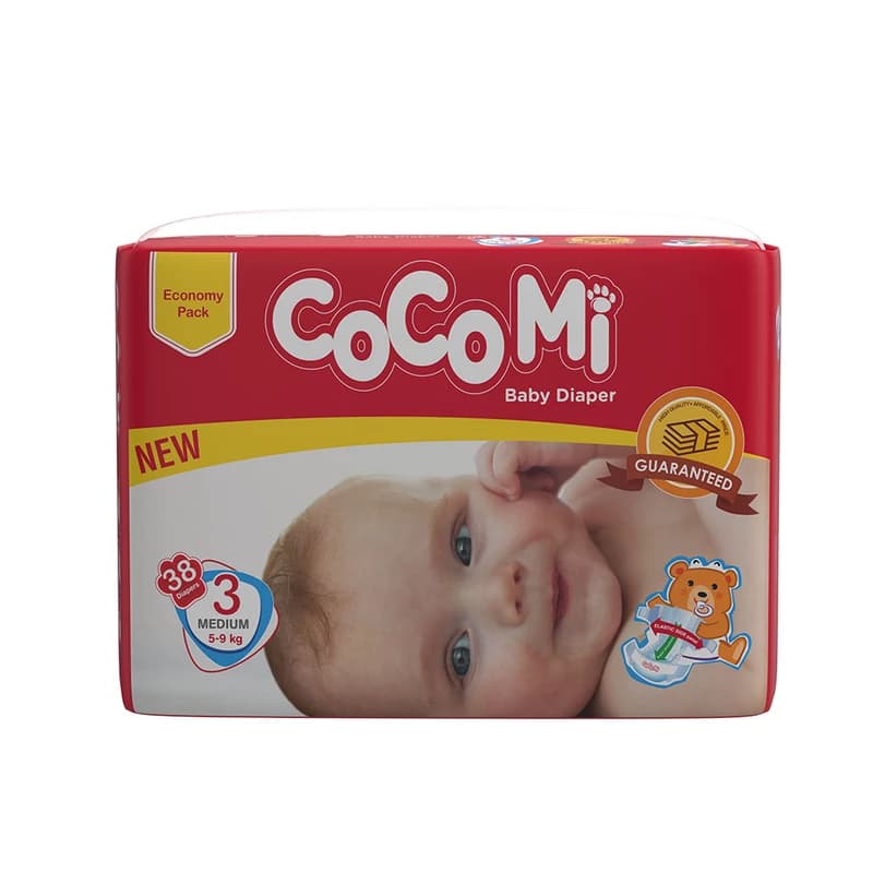 پوشک کوکومی مدل Economy Pack سایز 3 بسته 38 عددی