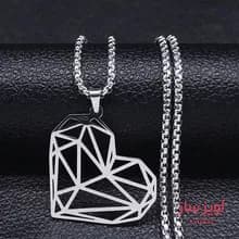 گردنبند قلب هندسی کد 100149